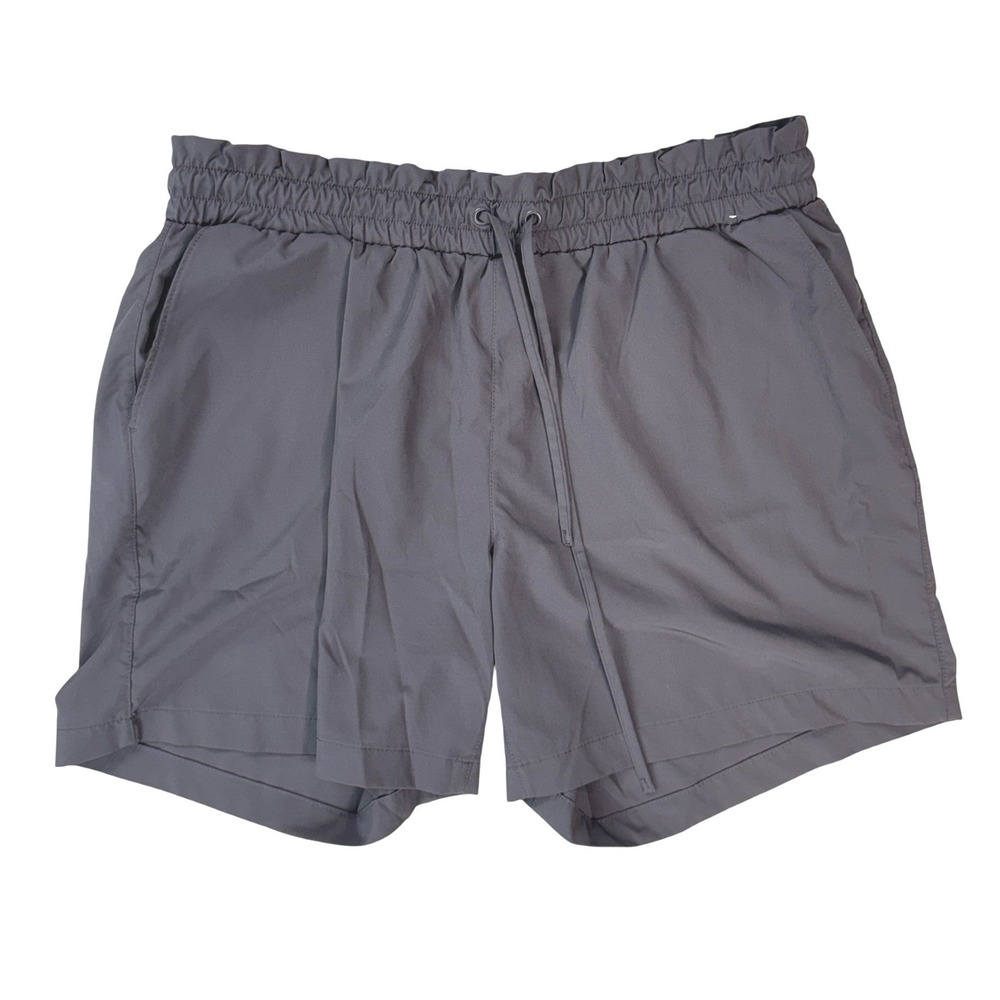 Mondetta Performance Luxury Women Gray Elastic Drawstring Active Shorts Large